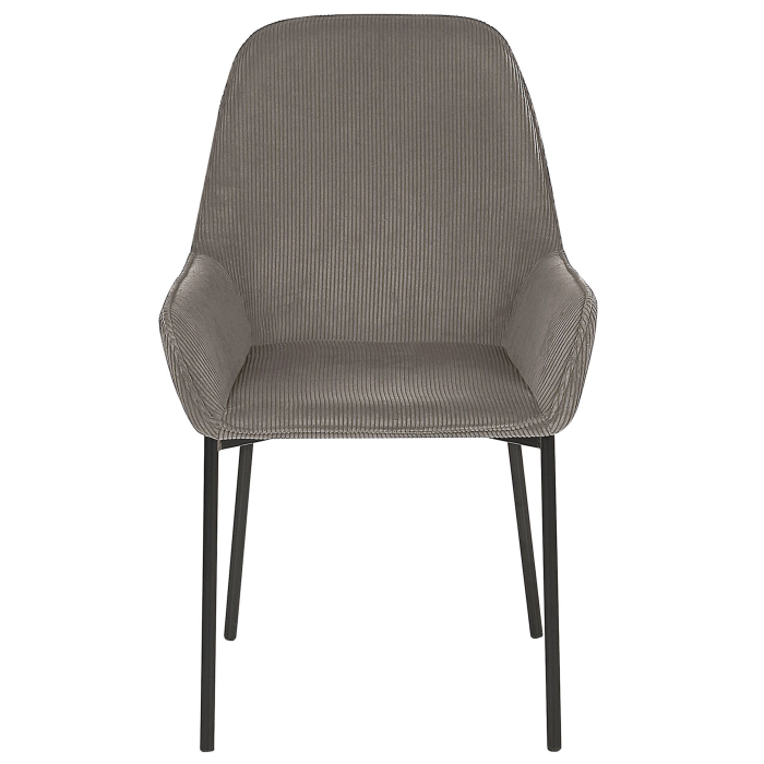 Set of 2 dining chairs LOVERNA Grey Velour [5]