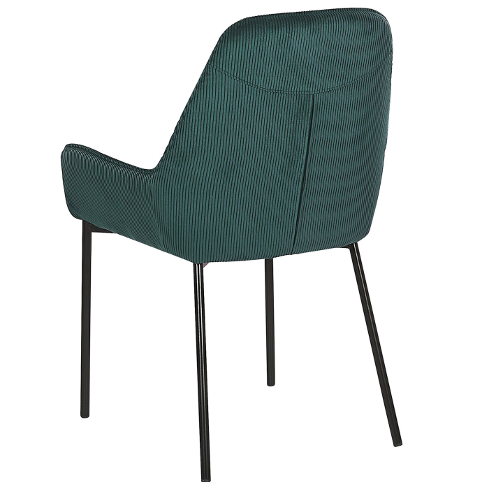 Set de 2 scaune dining LOVERNA Velur Verde închis [6]