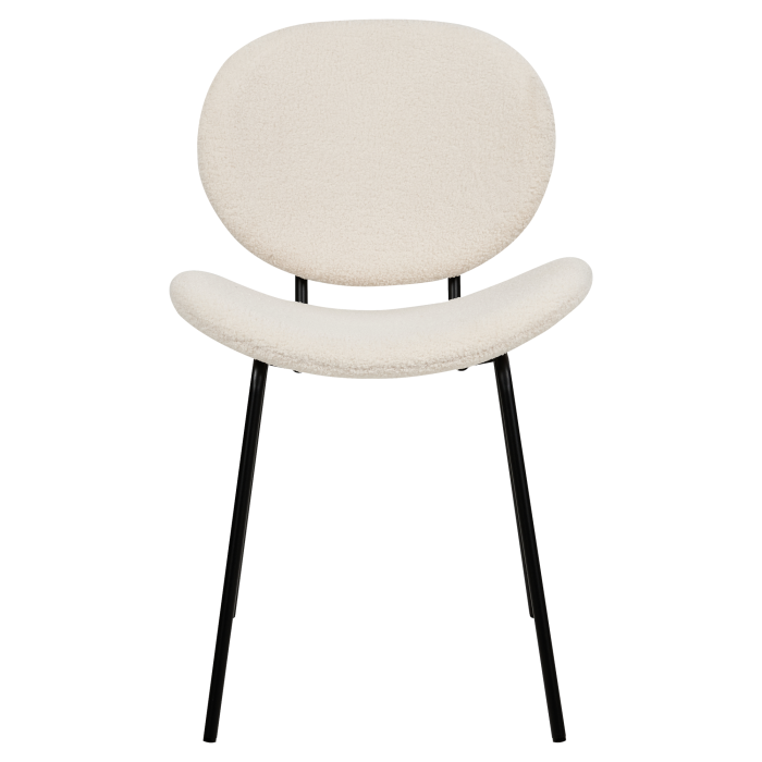 Set de 2 scaune dining LUANA Boucle Alb [6]