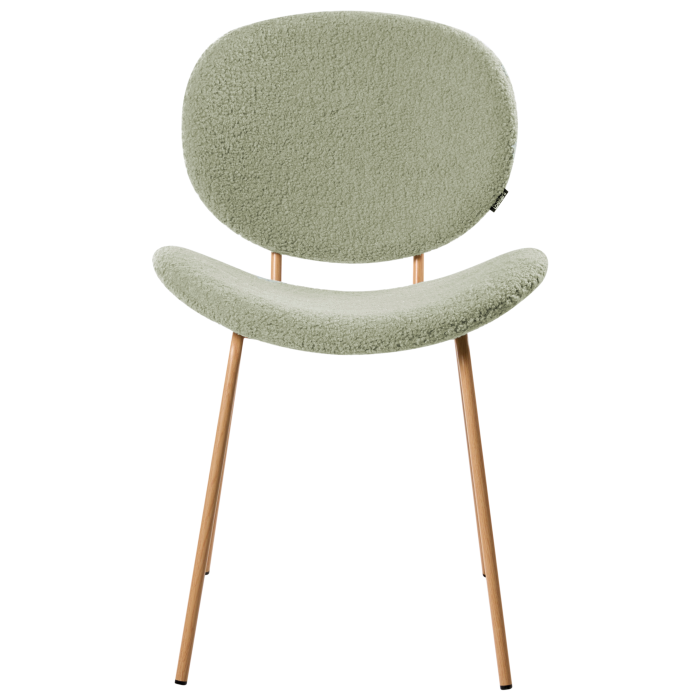 Set of 2 Dining chairs LUANA Boucle Light Green [6]