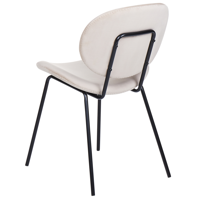 Set de 2 scaune dining LUANA Catifea Bej deschis [6]