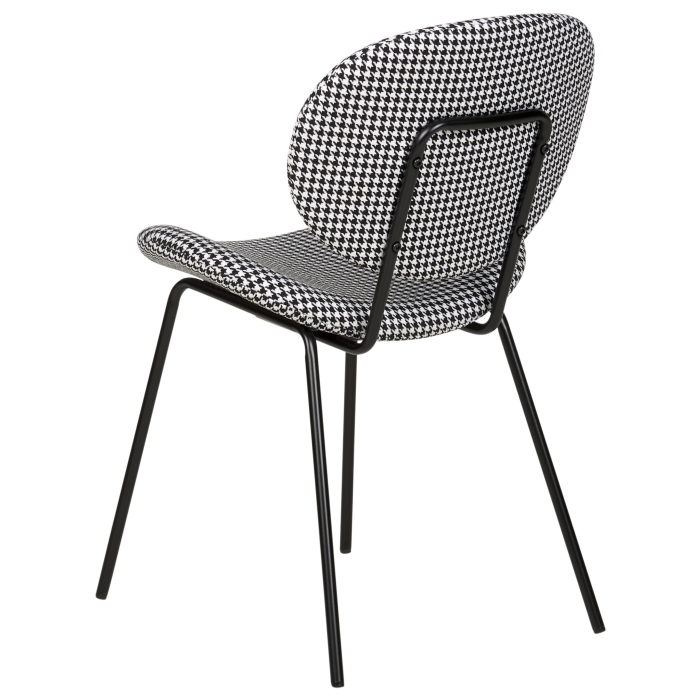 Set de 2 scaune dining LUANA Negru/Alb [6]