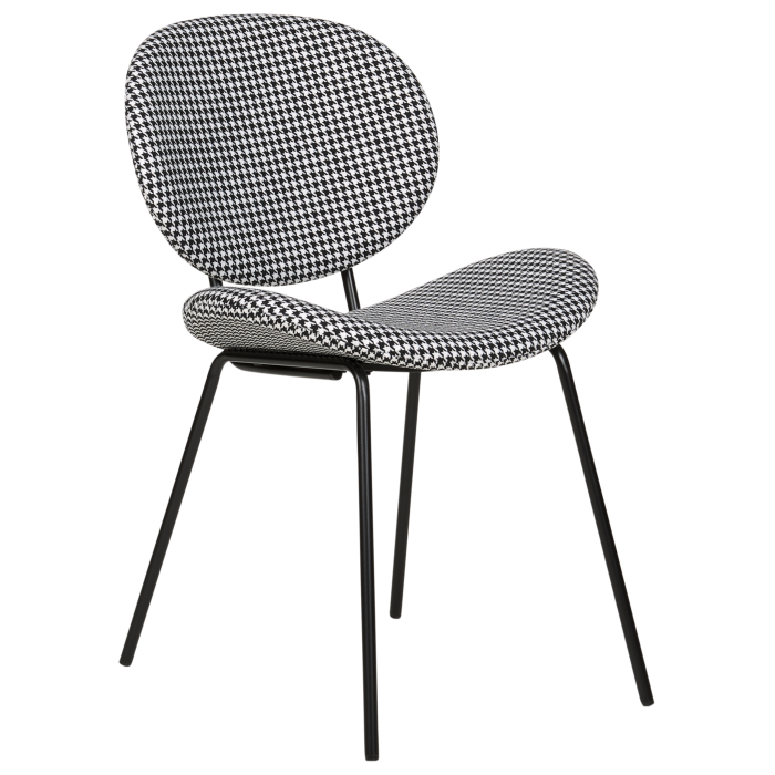 Set de 2 scaune dining LUANA Negru/Alb [4]