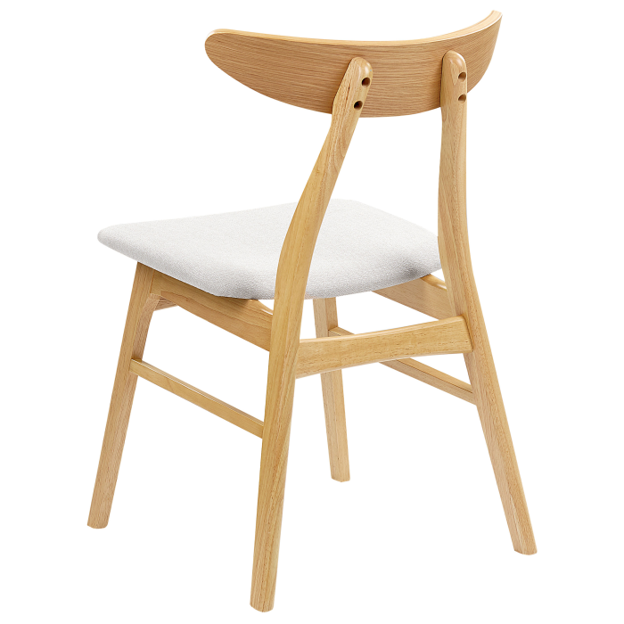 Set de 2 scaune dining LYNN Lemn Maro deschis/Gri [6]