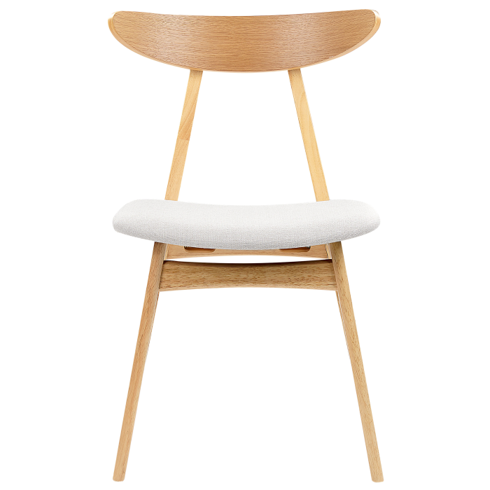 Set de 2 scaune dining LYNN Lemn Maro deschis/Gri [5]