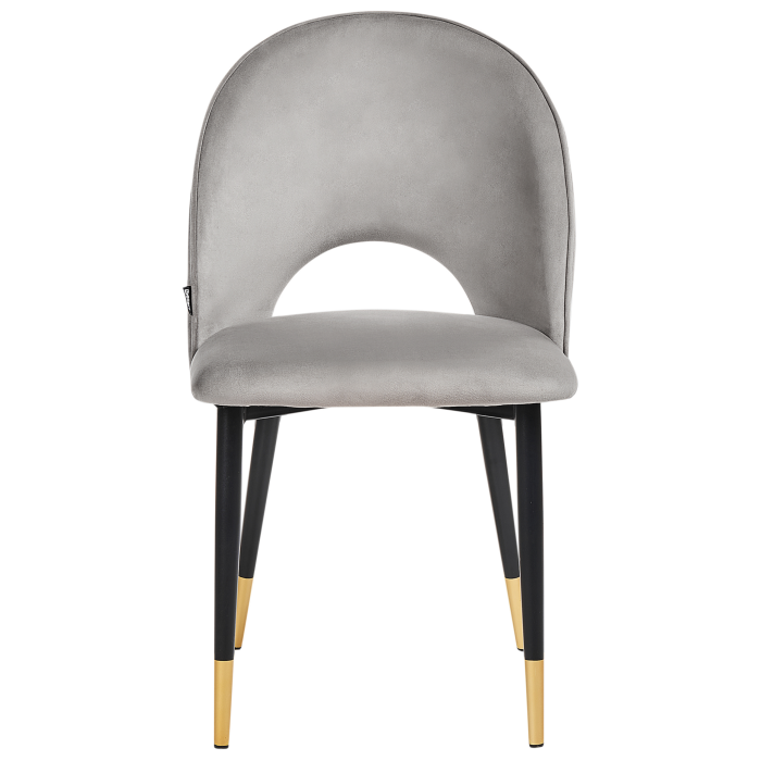 Set de 2 scaune dining MAGALIA Catifea Gri [5]