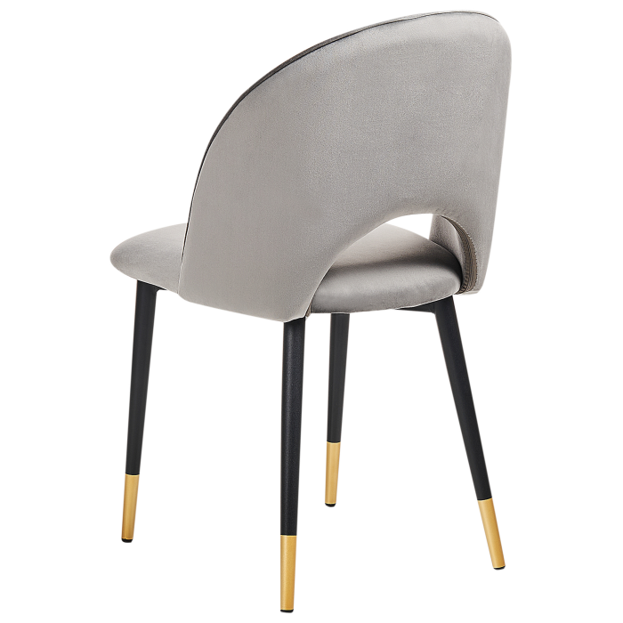 Set de 2 scaune dining MAGALIA Catifea Gri [6]
