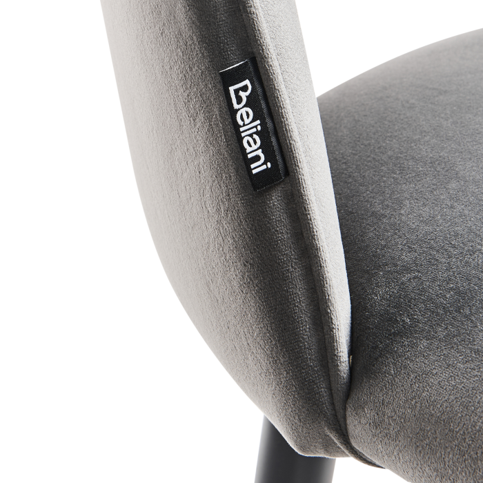 Set de 2 scaune dining MAGALIA Catifea Gri [8]