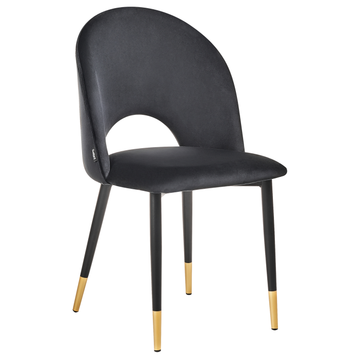 Set of 2 dining chairs MAGALIA Black Velvet [4]