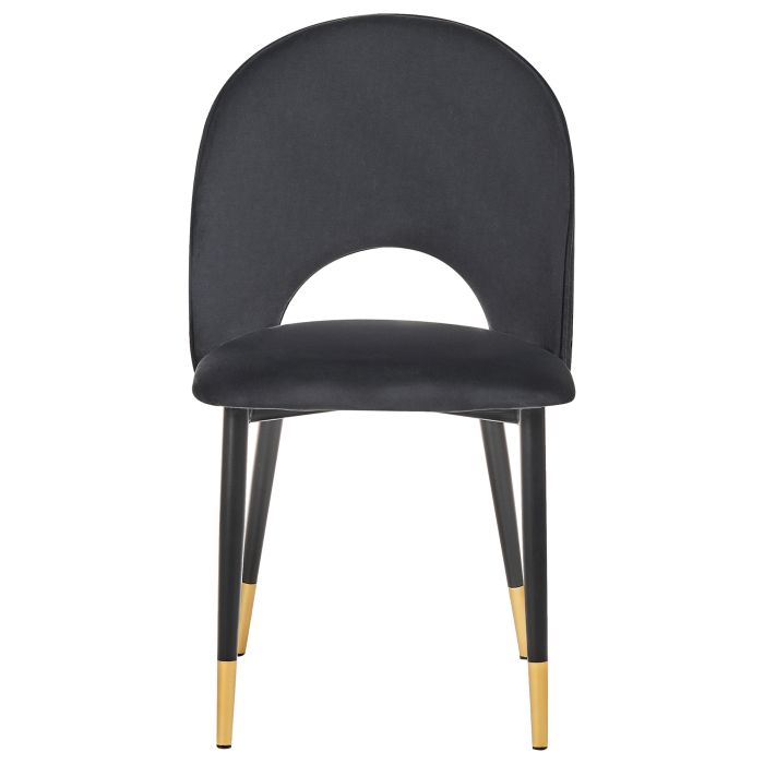 Set of 2 dining chairs MAGALIA Black Velvet [5]