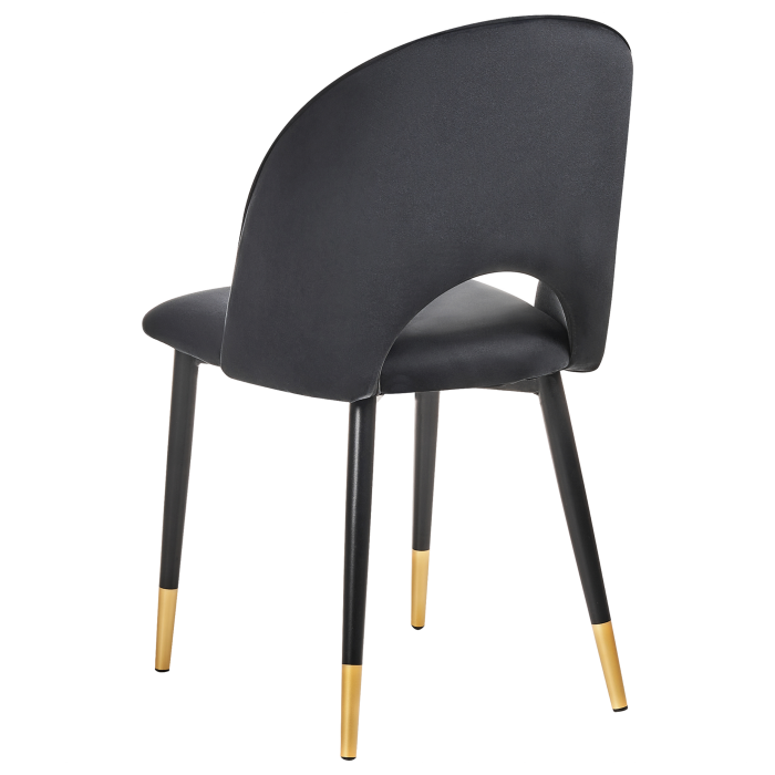 Set of 2 dining chairs MAGALIA Black Velvet [6]