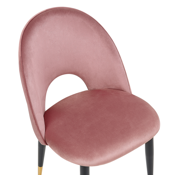 Set de 2 scaune dining MAGALIA Catifea Roz [7]