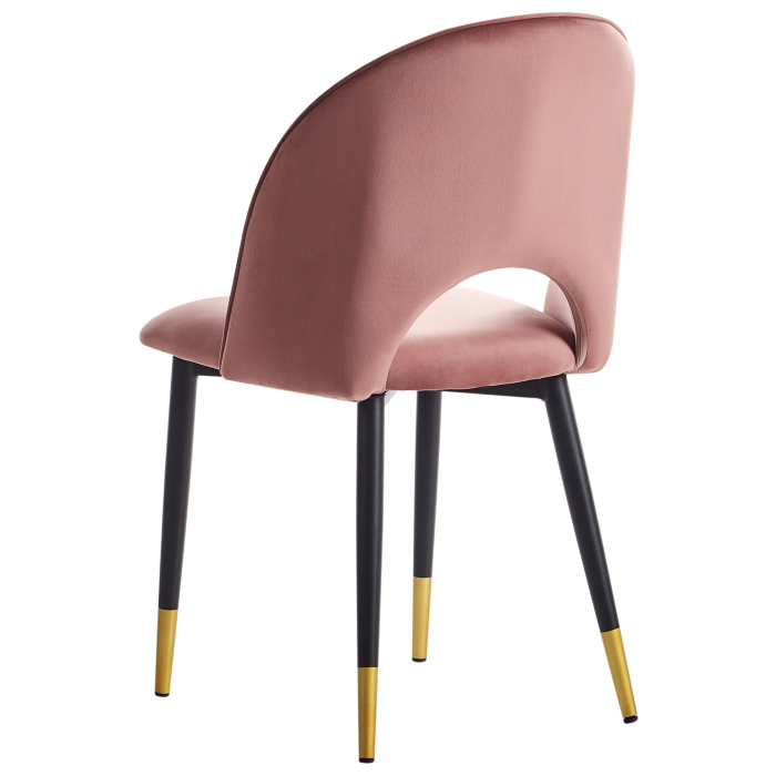 Set de 2 scaune dining MAGALIA Catifea Roz [6]