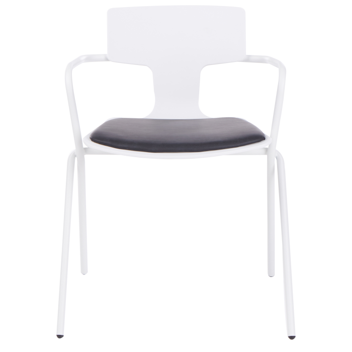 Set of 2 dining chairs MANSON Black/White [4]