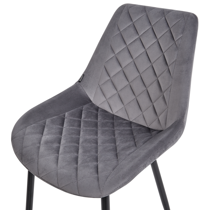Set de 2 scaune dining MARIBEL Catifea Gri [7]