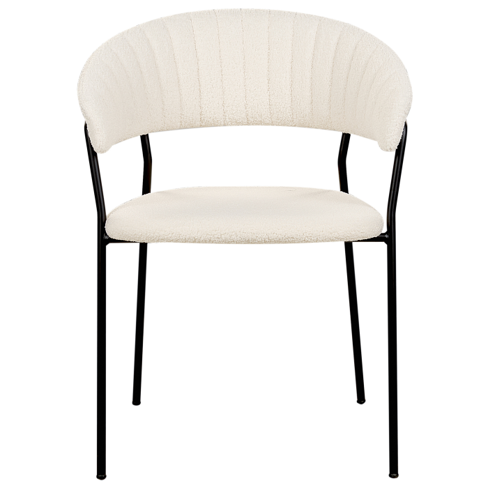 Set of 2 dining chairs MARIPOSA Boucle Off-white [6]
