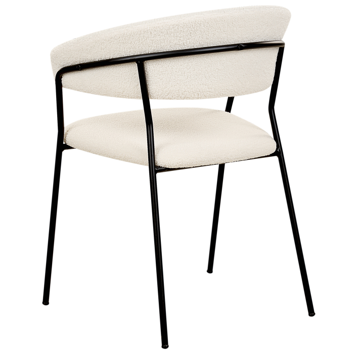 Set of 2 dining chairs MARIPOSA Boucle Off-white [7]