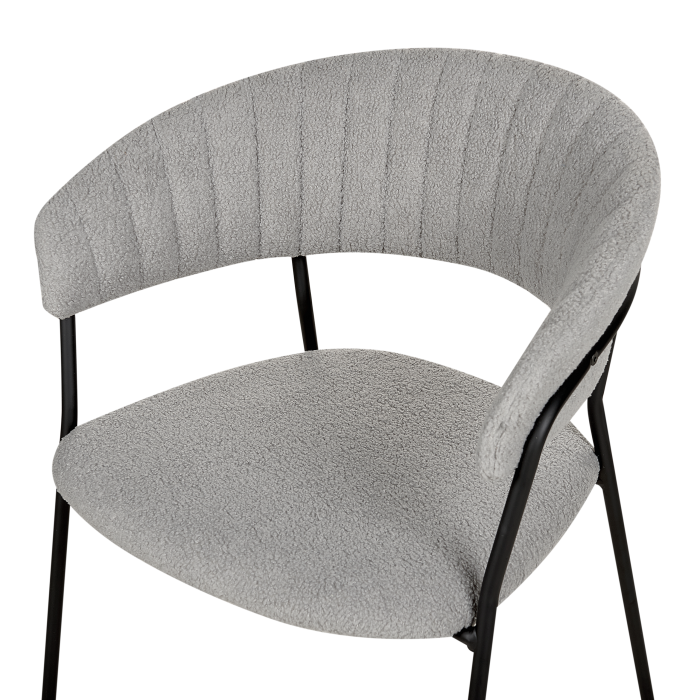 Set de 2 scaune dining MARIPOSA Boucle Gri [8]