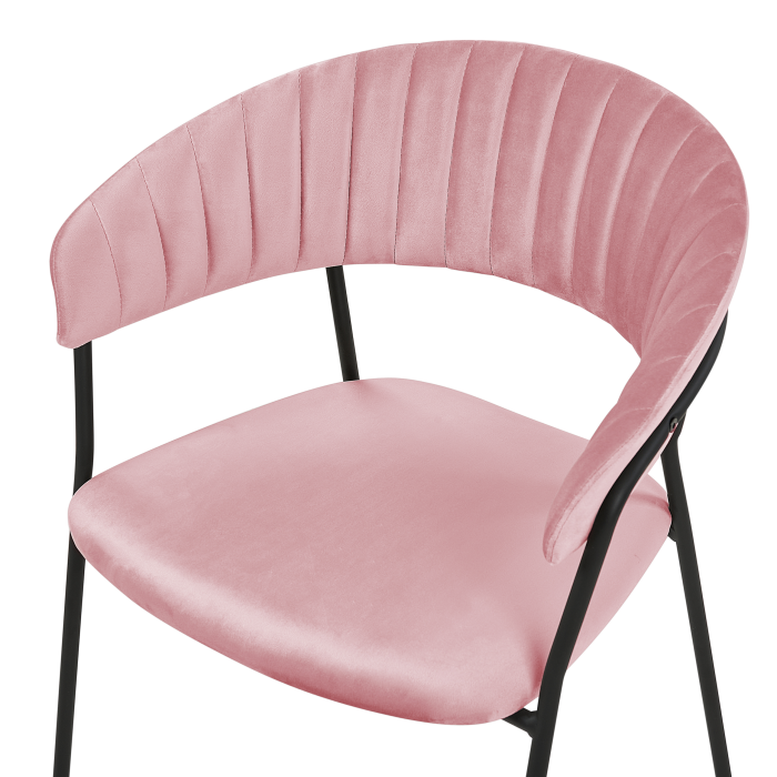 Set of 2 dining chairs MARIPOSA Velvet Pink [7]