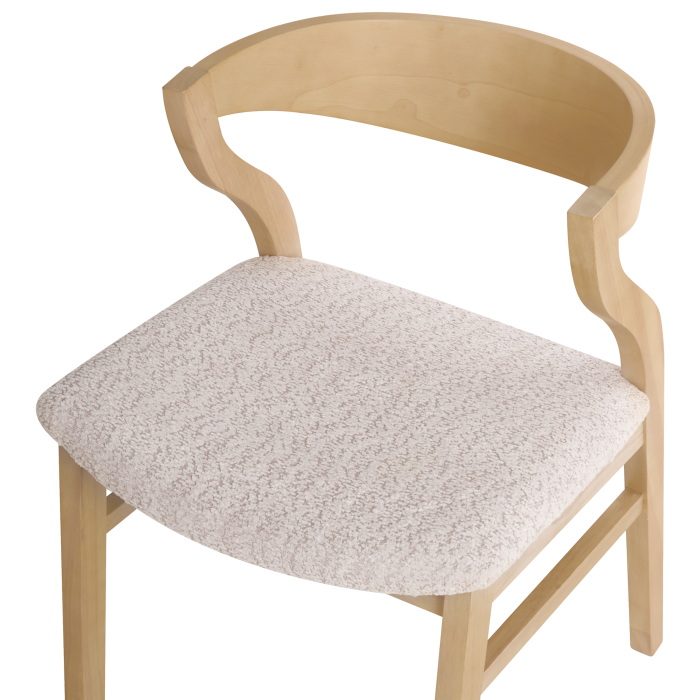 Set of 2 dining chairs MAROA Light beige wood [8]