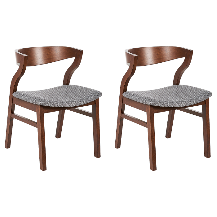 Set de 2 scaune dining MAROA Lemn Gri deschis [2]
