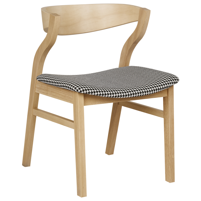 Set of 2 dining chairs MAROA Wood Black/White [4]