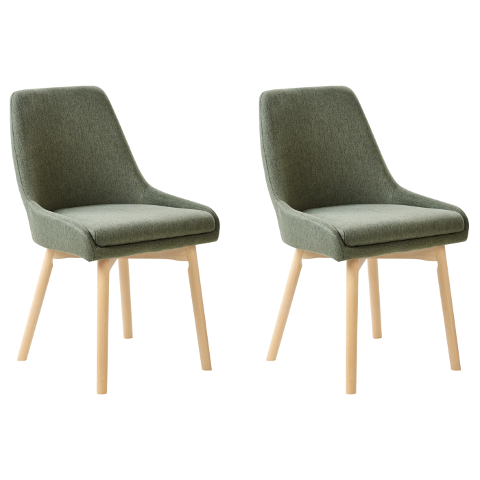 Set de 2 scaune dining MELFORT  Verde închis [2]