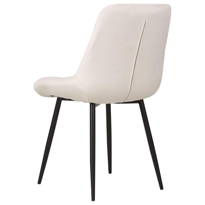 Set de 2 scaune dining MELROSE Catifea Alb-murdar [6]