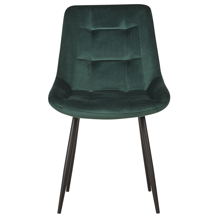Set of 2 Dining Chairs MELROSE Velvet Dark Green [5]