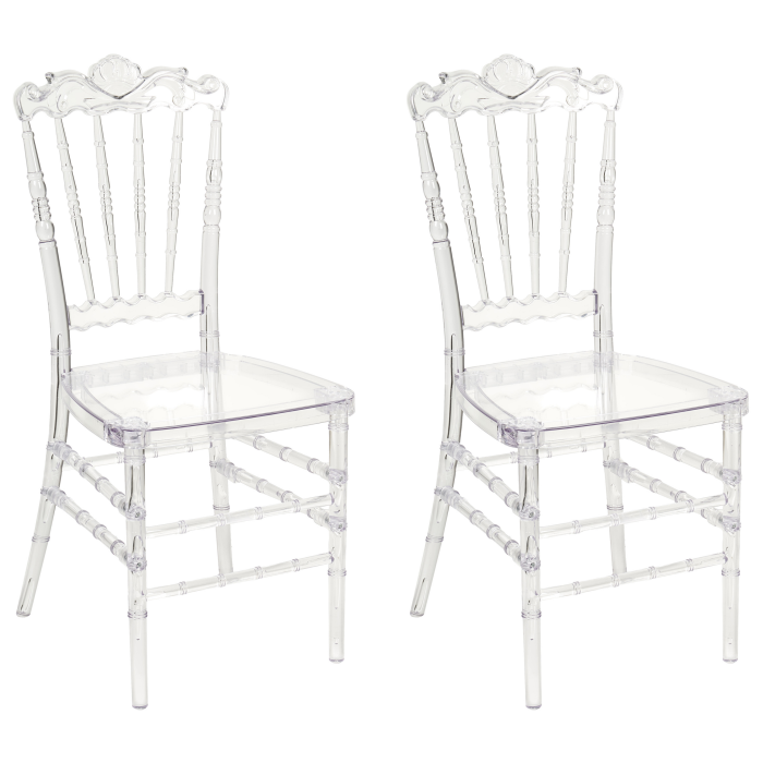 Set of 2 MENDON dining chairs Transparent [2]