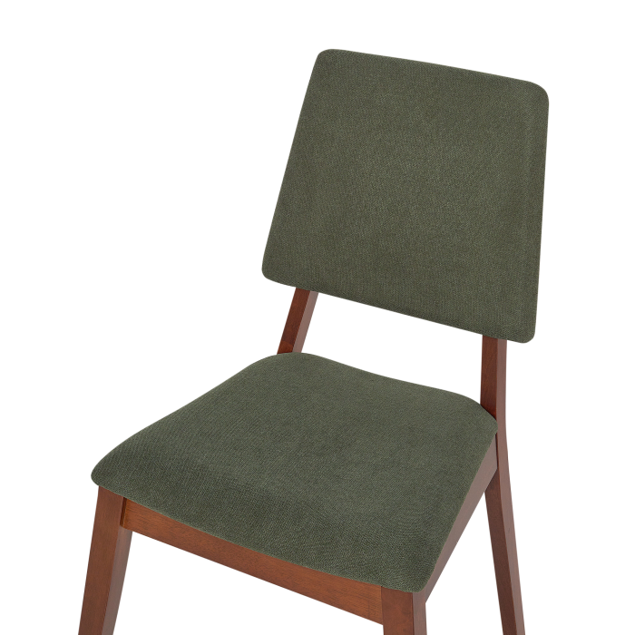 Set of 2 dining chairs MERRILL Dark Green Wood [7]