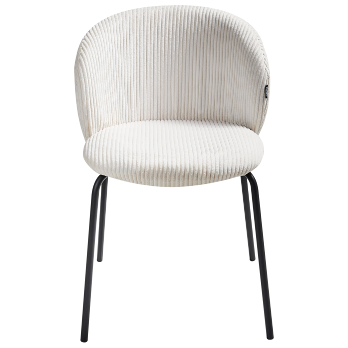 Set de 2 scaune dining MILES Velur Alb-murdar [6]