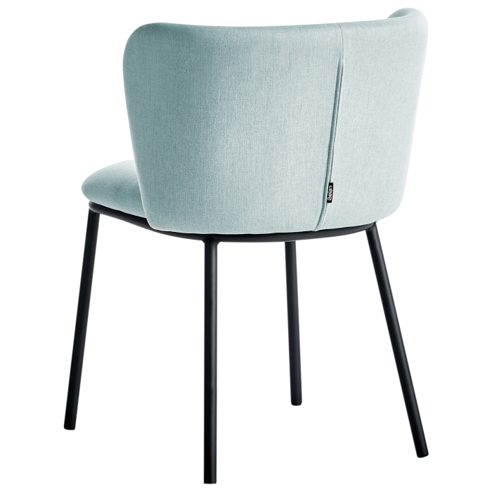 Set of 2 MINA Dining Stools Light Blue [6]