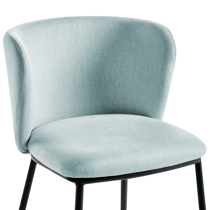 Set of 2 MINA Dining Stools Light Blue [7]