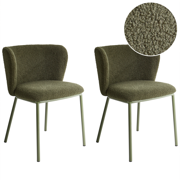 Set de 2 scaune dining MINA II Verde închis [2]