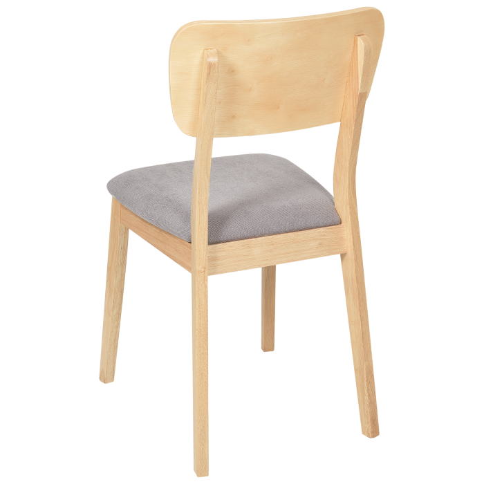 Set de 2 scaune dining MINIER Lemn Maro deschis/Gri [6]