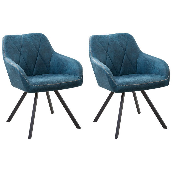 Set de 2 scaune dining MONEE Albastru marin [2]