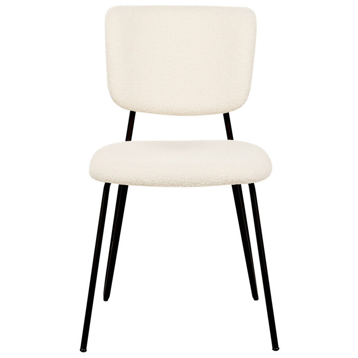 Set of 2 dining chairs NELKO Boucle Off-white [6]