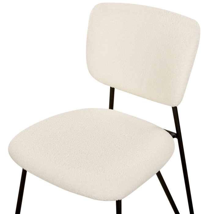Set of 2 dining chairs NELKO Boucle Off-white [8]