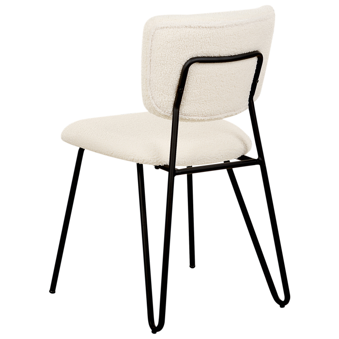 Set of 2 dining chairs NELKO Boucle Off-white [7]