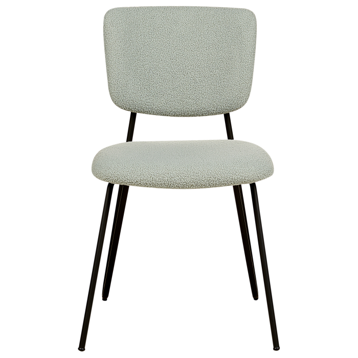 Set of 2 Dining Chairs NELKO Boucle Light Green [6]