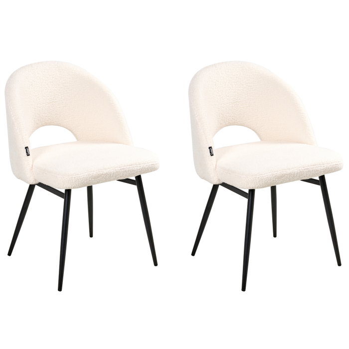 Set de 2 scaune dining ONAGA  Boucle Alb [4]