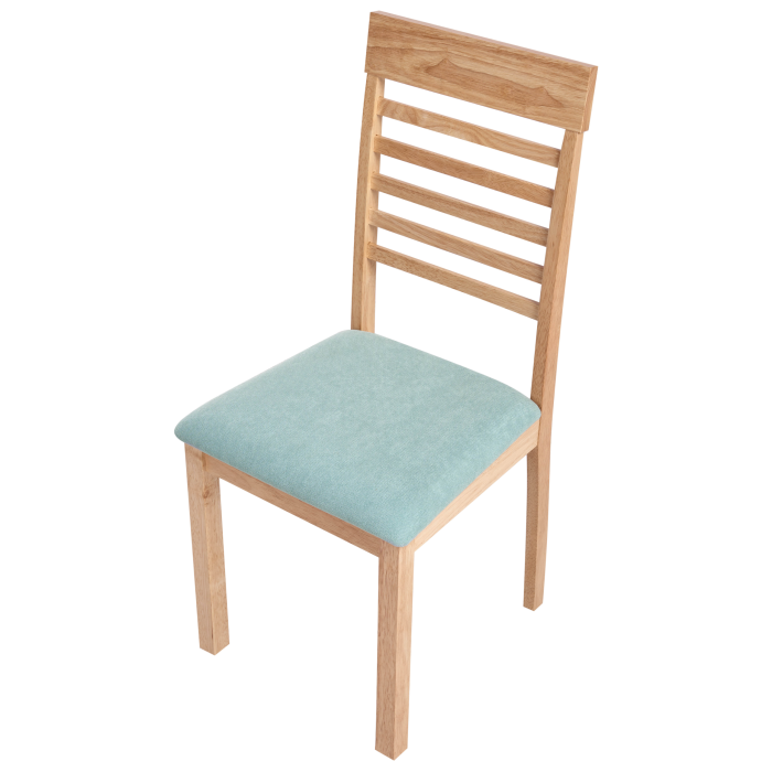 Set of 2 dining chairs ORTLEY Wood Brown Light/Mint [7]