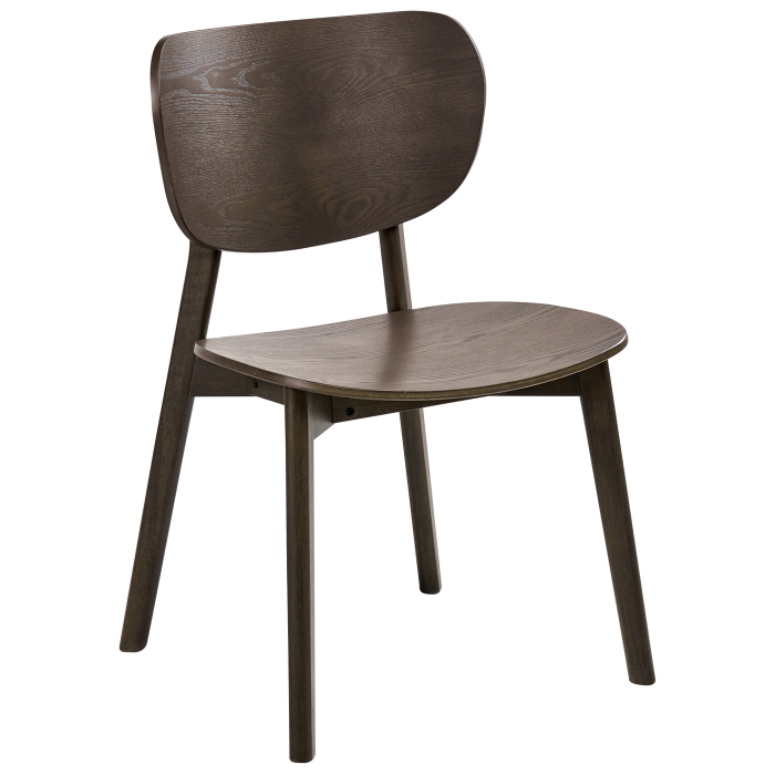 Set of 2 dining chairs OVERLY Wood Dark Brown [4]