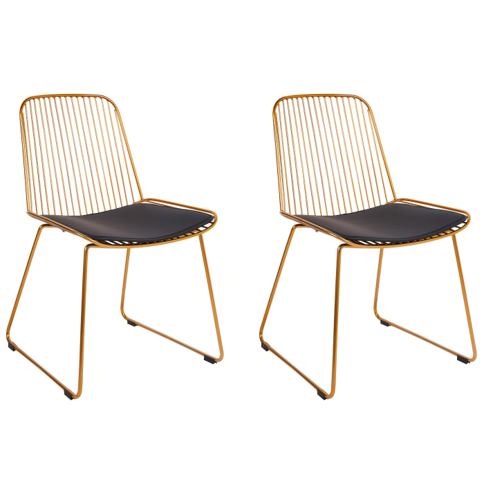 Set de 2 scaune dining PENSACOLA Metal Auriu [2]