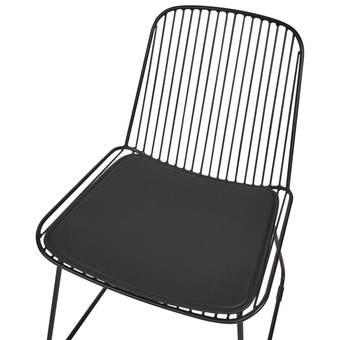 Set of 2 dining chairs PENSACOLA Black Metal [7]