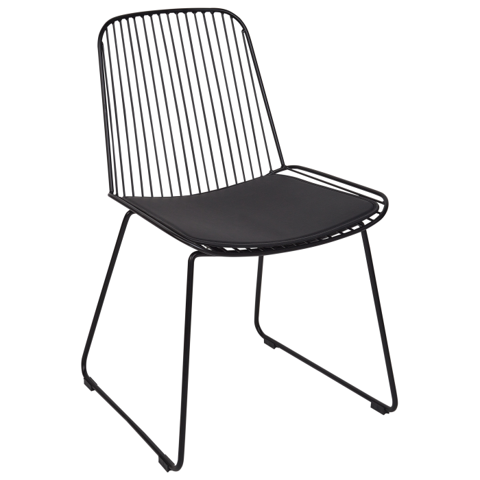 Set of 2 dining chairs PENSACOLA Black Metal [4]