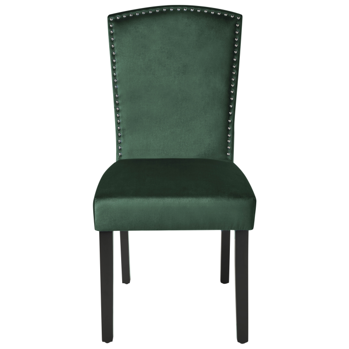 Set de 2 scaune dining PISECO Catifea Verde închis [5]