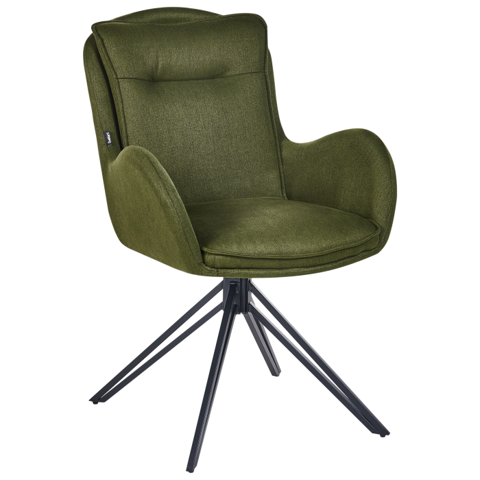 Set de 2 scaune dining Pivotant AVELAR Verde închis [6]
