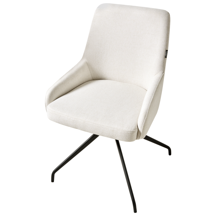 Set of 2 Dining Chairs Swivel JENNER Off-White [7]